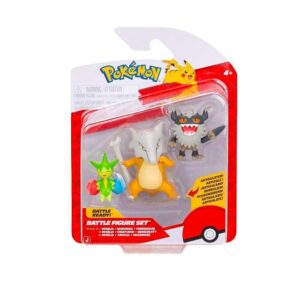 Pokemon Σετ με 3 Φιγούρες Μάχης Roselia, Perrserker & Marowak PKW4095