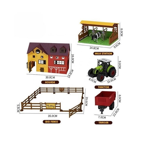 Σετ Φάρμας Με Τρακτέρ, Αχυρώνα, Αξεσουάρ Και Ήχο 12Τμχ Σ6 43X31X26Εκ 0149831 - Image 2