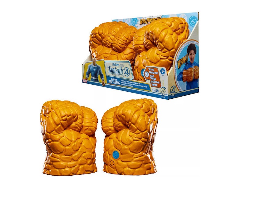 Hasbro Marvel Avengers Marvel Studios The Fantastic Four: First Steps Marvels The Thing Clobberin FX Fists Γάντια Με Ήχο G0987 - Image 4
