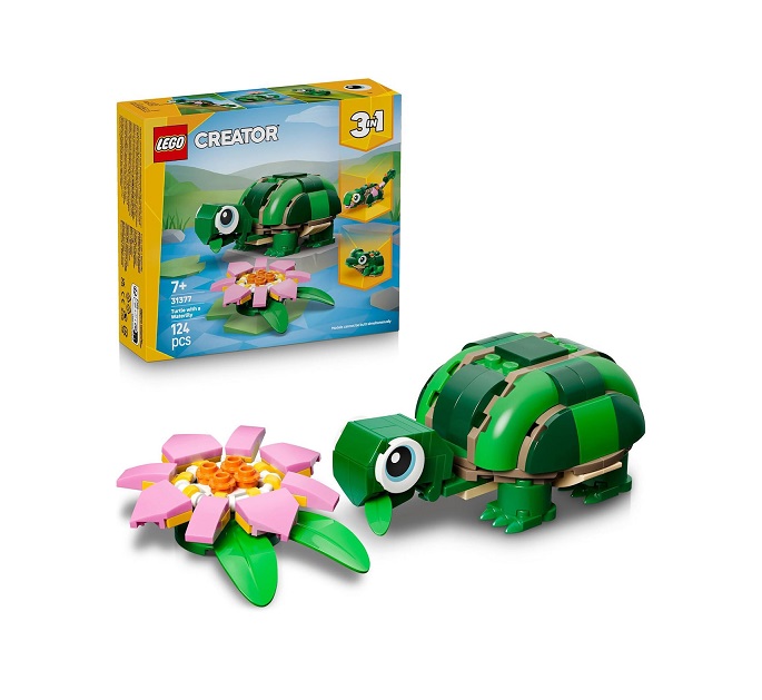LEGO Creator 3in1 Turtle With A Water Lily Flower (31377) - Image 2