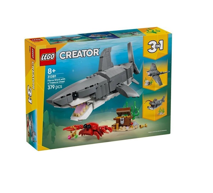 LEGO Creator 3in1 Fierce Shark With A Treasure Chest (31381)
