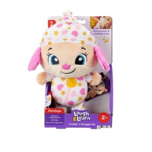 Fisher-Price Παίζω & Μαθαίνω Λούτρινο Σκυλάκι Αγκαλιάς Ροζ (JMM45)