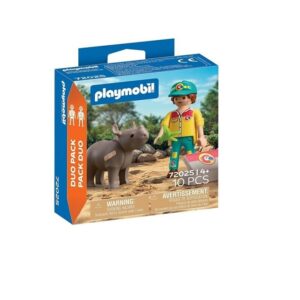 Playmobil Duo Pack Φροντιστής Ζώων Και Ρινόκερος 72025