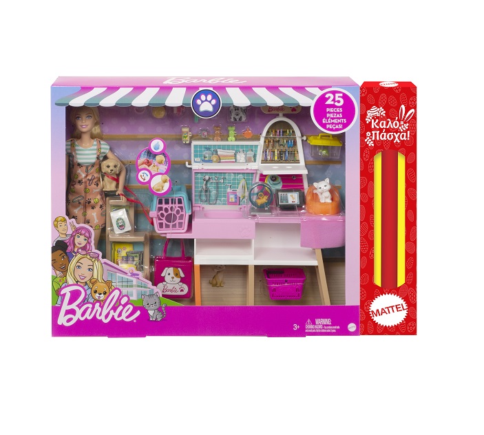 Παιχνιδολαμπάδα Barbie Μαγαζί για Κατοικίδια GRG90