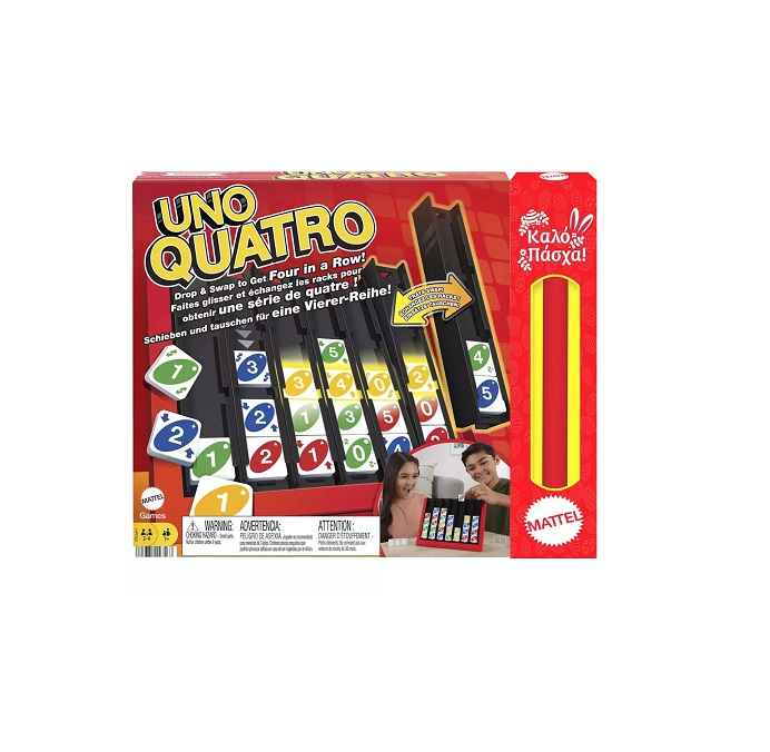 Παιχνιδολαμπάδα Mattel Επιτραπέζιο Παιχνίδι 16 Uno Quatro για 2-4 Παίκτες HPF82