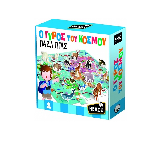 Παιδικό Puzzle Ο Γύρος Του Κόσμου 108pcs Headu 55867