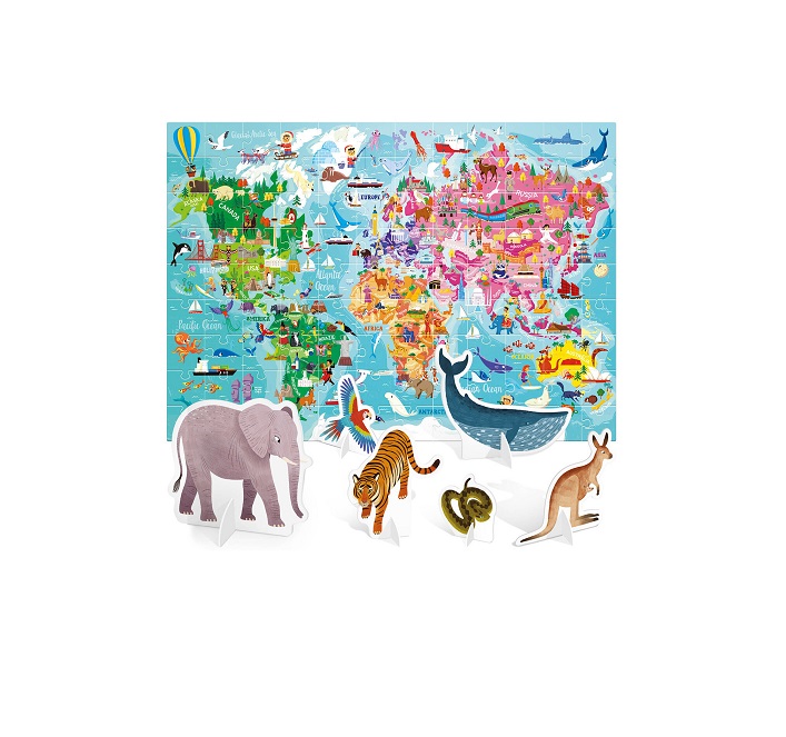 Παιδικό Puzzle Ο Γύρος Του Κόσμου 108pcs Headu 55867 - Image 2
