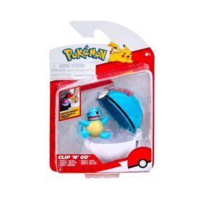 Pokemon Φιγούρα Clip 'N' Go Squirtle με Lure Ball Wave 22   PKW4164