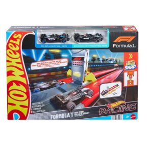 Racing Formula 1 Grid Start Track Set & 2 Die-Cast F1 Cars  JKM88