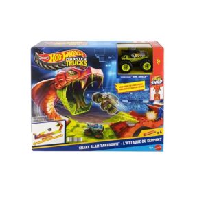 Hot Wheels Πίστα Monster Trucks Πίστα Επίθεση Φιδιού Monster Truck  JJN44