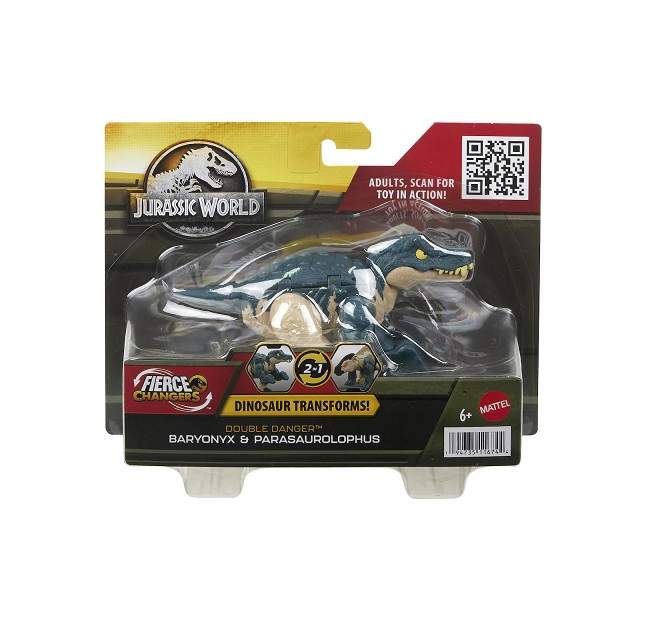 Φιγούρα Δράσης Fierce Changers Double Danger Jurassic World Δεινόσαυρος Baryonyx & Parasaurolophus HLP09