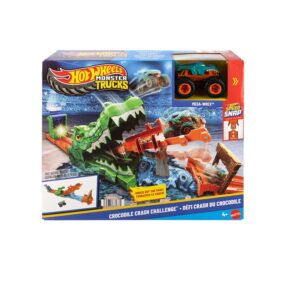 Hot Wheels Monster Trucks: Snake Slam Takedown Πίστα Crocodile Crash Challenge 1:64 Monster Truck JJN45