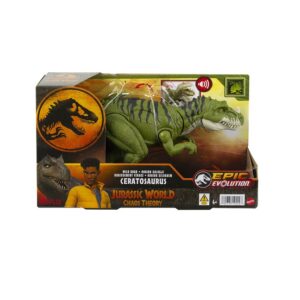 Mattel Jurassic World Δεινόσαυροι Με Κινούμενα Μέλη – Ceratosaurus  HTK74