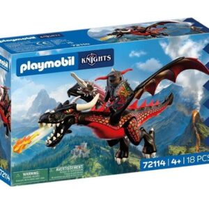 Playmobil Knights Μαύρος Δράκος και Ιππότης 72114