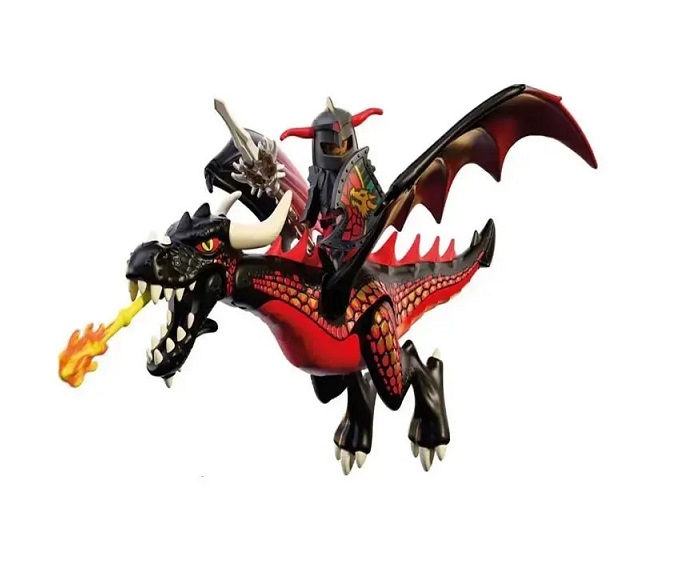 Playmobil Knights Μαύρος Δράκος και Ιππότης 72114 - Image 2