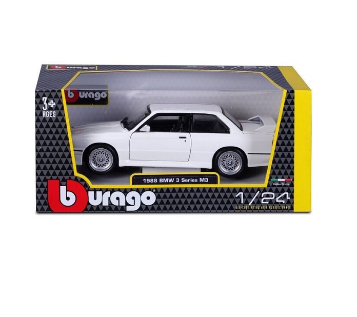 Bburago BMW M3 E30 1988 Αυτοκινητάκι Λευκό 1:24 18/21100