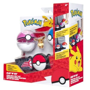 Pokemon Μαξιλαράκι Ζώνης Πολύχρωμο Clip N Go Eevee PKW4167