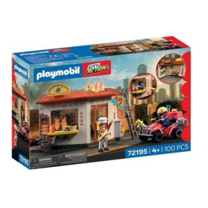 Playmobil City Action Επιχείριση Κατάσβεσης Στην Καντίνα Χάμπουργκερ 72195