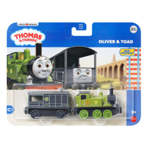 THOMAS & FRIENDS DELUXE TRAIN WITH CAR – OLIVER & TOAD   JLB68