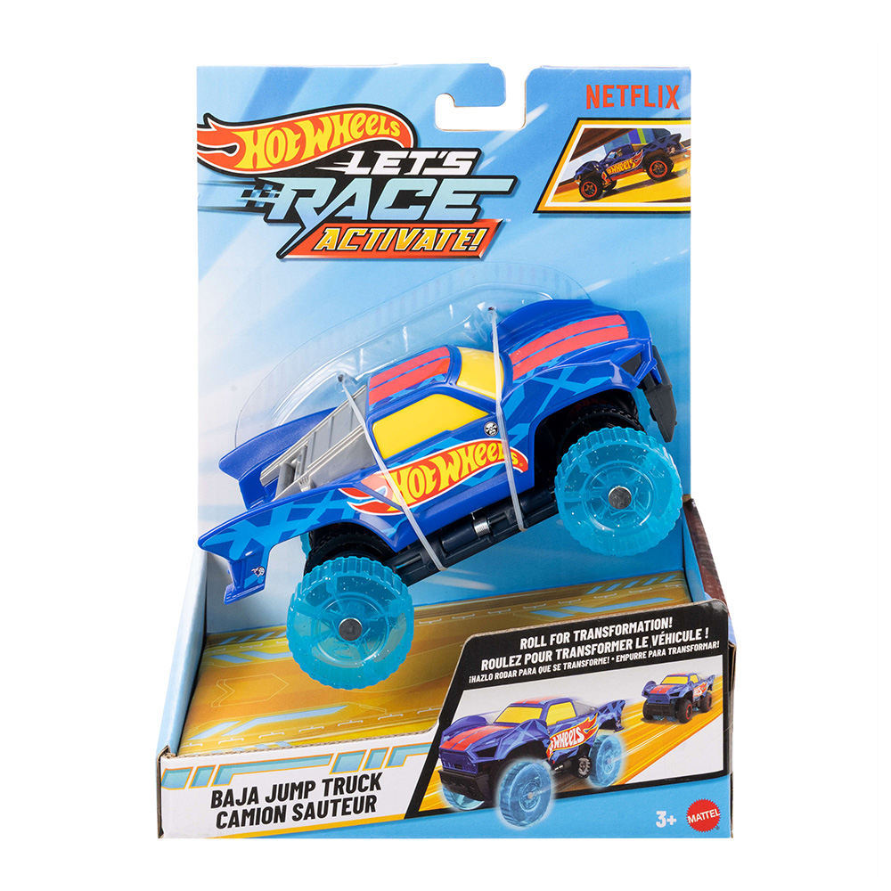HOT WHEELS ΑΥΤΟΚΙΝΗΤΑΚΙ 1:32 LET'S RACE ACTIVATE - BAJA JUMP TRUCK (#JJX23)