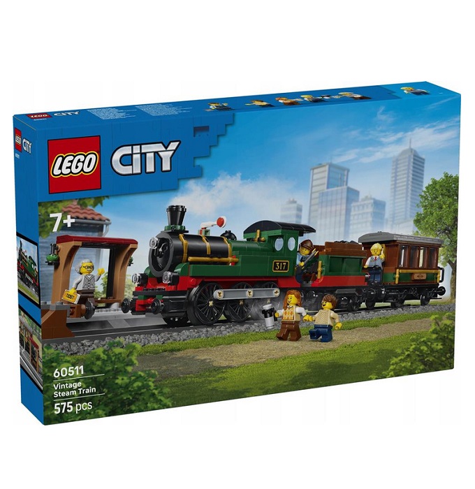 LEGO City Retro Steam Locomotive Train 575τμχ 60511