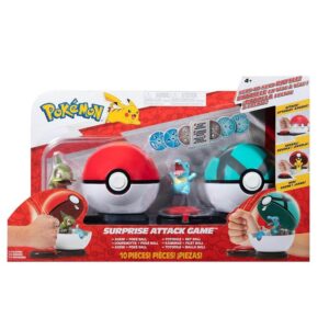 Jazwares Pokemon Surprise Attack Σετ Παιχνιδιού Με 2 Φιγούρες – Axew & Totodile Wave 3 PKW3164